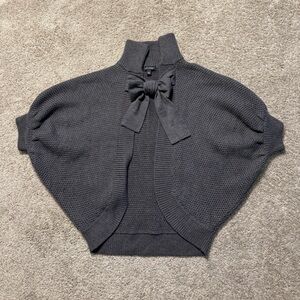 Banana Republic Gray Sweater with Bow Detail